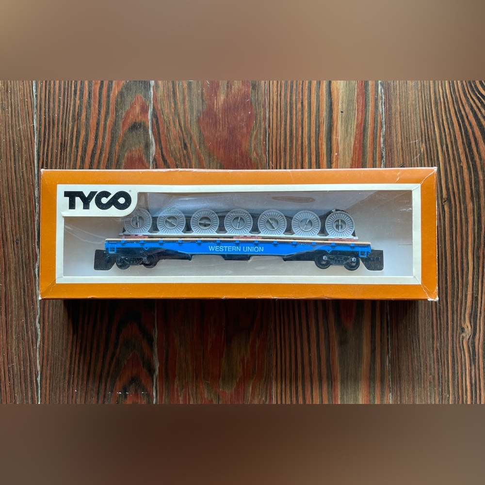 TYCO #335B Western Union Toy Train Car - RARE - Vintage (New) in Original Box